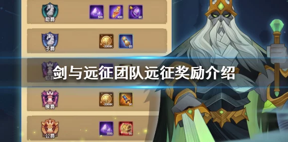 剑与远征团队远征奖励有哪些_团队远征奖励介绍