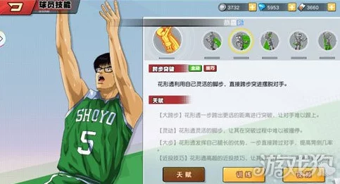 技能属性全解析：灌篮高手官方正版手游中花形透表现如何