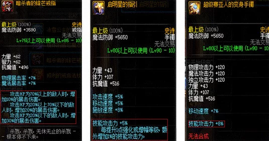 DNF游戏中哪个手镯装备能够带来更高的名望值对比 DNF游戏中哪个手镯装备能够带来更高的名望值对比